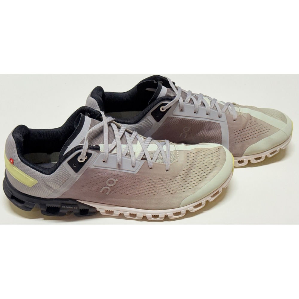 On Cloudflow Men 12 Running Shoes Grey Lavender Helion CloudTec 35.99235